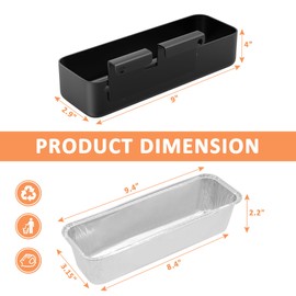 Grease Tray with Catch Pan for Camp Chef Accessories, Aluminum Drip Pans Liner Set for Camp Chef SG100 SG90 SG14 SG30 SG60 Stove, Drip Catcher Pan for Camp Chef Parts, Grease Tray Replacement