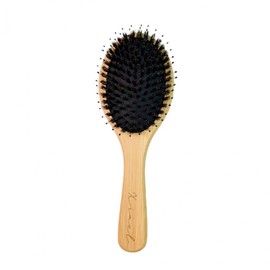 Bamboo Wood Boar Bristle Paddle Hair Brush for Scalp Massage Brush 3ea