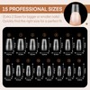 Luckyfairy Coffin Nails Full Matte 360pcs Medium Coffin False Gel