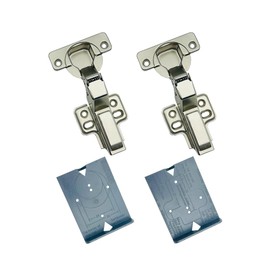 GEFONG 105 Degree Clip-on Embed Kitchen Cabinet Soft Close Hydraulic Hinges 35mm with Damper Buffering Mute Hinge for Wardrobe Cupboard Door Pack of 2 Pcs