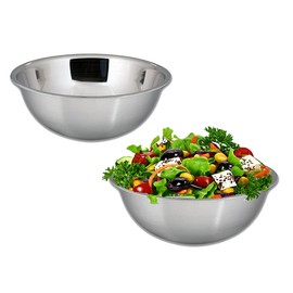 Kosma Set of 2 Stainless Steel Mixing Bowl | Salad Bowl | Pudding Bowl | Food Storage Bowl | Serving Bowl | Marinating Bowl – 20 cm (1.5 Litre)