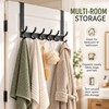 Over The Door Hooks Organizer Rack – No-Drill Aluminum Door