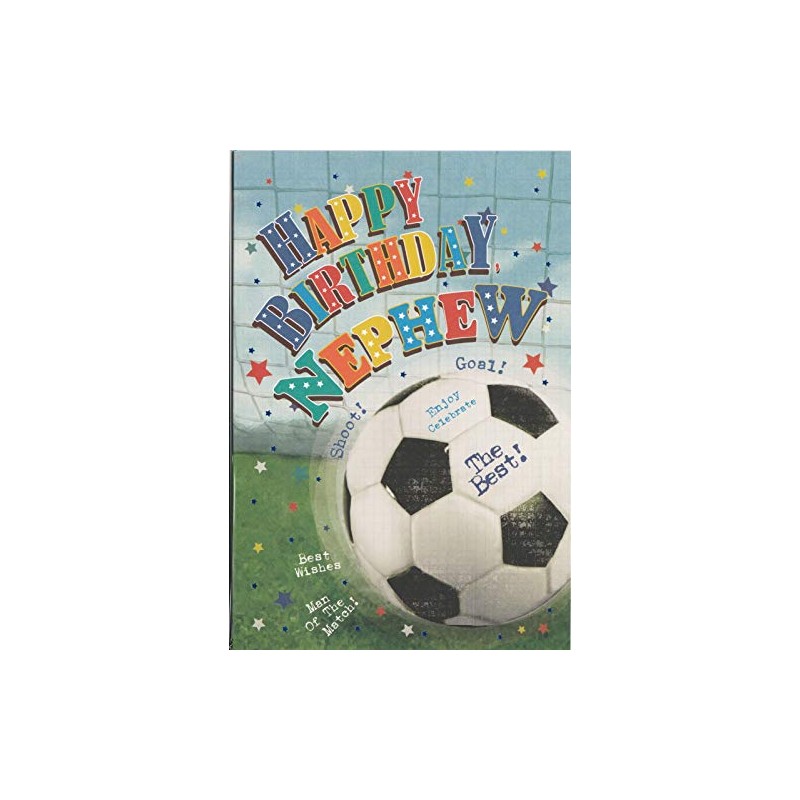 Happy Birthday Card - Nephew - Football