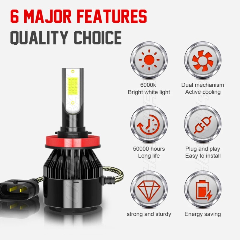 For Chevy Captiva Sport 2012-2015 4x H11 LED Headlight High