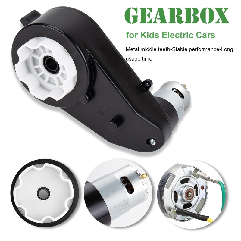 2Pcs 12V Powered Wheels Motor Upgrade Gearbox Electric Motor 12V