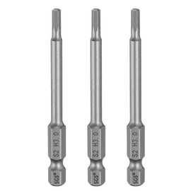 HARFINGTON 3pcs H3.0 Hex Head Drill Bit Wrench 3mm Metric Flat Tip 1/4" Hex Shank 80mm (3.15") Long Magnetic Hexagonal Screw Driver Socket Industrial Screwdriver Power Bits