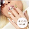 FOMIYES 5pcs Creative Metal Nail Art Patches Decorative Designs Fingernail