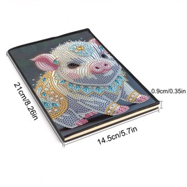 DCIDBEI Diamond Painting Notebook Pig A5 Blank Diamond Painting Notebooks Writing Book Diamond Painting Notebook Diamond Painting Daily Sketchbook Diary Birthday Gifts 50 Sheets