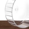 QWORK® 17cm Transparent Hamster Wheel, Silent Spinner Wheel with Double