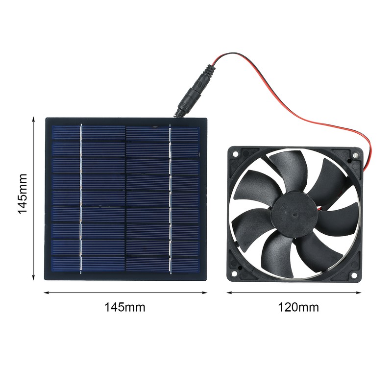 Solar Panel Powered Fan Mini Ventilator 5W 6V Solar Exhaust