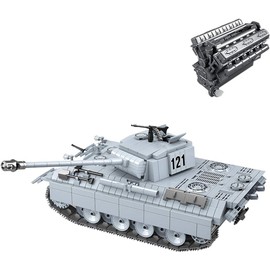 General Jim's Military Themed WW2 Building Blocks Tank Sets for World War 2 Brick Building Enthusiats (Panther 121 Tank)