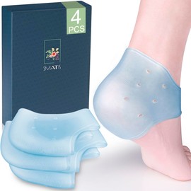 SMATIS Plantar Fasciitis Heel Spur 4 Pack Heel Pads for Heel Pain, Achilles Tendonitis, Bone Spurs, Aching Feet, Relieve Pain