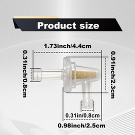Pleoos In Line Fuel Filter, APE RACING Universal 90 Degree Inline Fuel Filter for 1/4 Fuel Line Gas Engine,Clear Gas Inline Fuel Filter Replacement,Used for Motorcycle Dirt Bike ATV UTV Quad