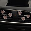 6Pcs Leopard Heart Air Vent Clips,Long-Lasting Car Fresheners and Diffusers,Cute