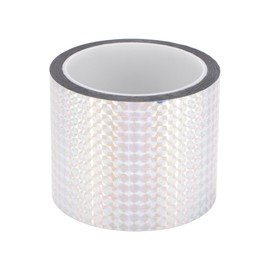 RATCHROLL 1 Roll Universal Air-Release Adhesive Pinstripe Tape Holographic Automotive Pinstriping Tape Silver Tone 164.04ft x 3.15In