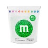 M&M’S WORLD Green Milk Chocolate Candy,2lbs of M&M'S Resealable Pack