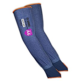 MAGID M-GARD AeroDex ADS 18-Gauge Ultra-Cool, Extremely Lightweight Elastic Bicep Sleeve with Thumb Slot (1 Pair)- Cut Level A6-18 Inch