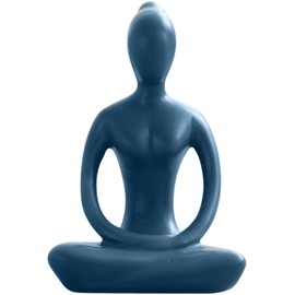 Yoga Pose Statue Zen Decor Figurine Ceramic Blue Yoga Figure Sculpture for Home Desk Decor, 2.1 inch x 3.3 inch, 1 PCS