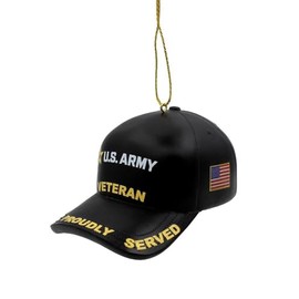 US Army Veterans Cap Christmas Ornament