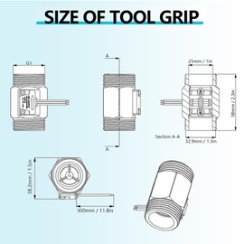 Hall Flowmeter, YF-B10 Water Flow Sensor, Hall Flowmeter, 1 Inch Outdoor Wire Copper Water Flow Sensor, Turbine Flow Meter DC 24V 2~50L/MIN
