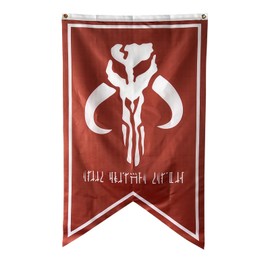 Red Mandalorian Flag 150d Man Cave, Indoor And Outdoor Decoration, Party, Student Dormitory Flags 30x50 Inch, Polyester