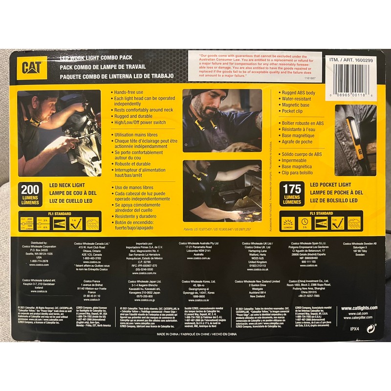 CAT Portable LED Work Light Combo 200 Lumens Neck Light