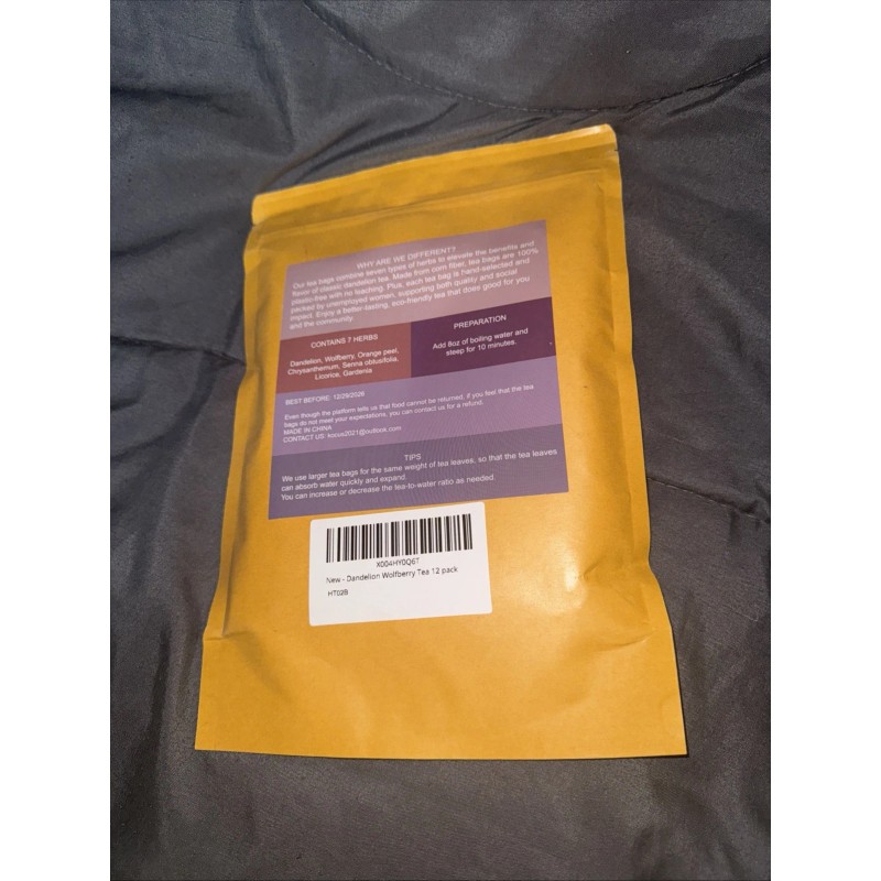 WindLit Organic Dandelion Root Wolfberry Tea - Kidneys, Detox Health