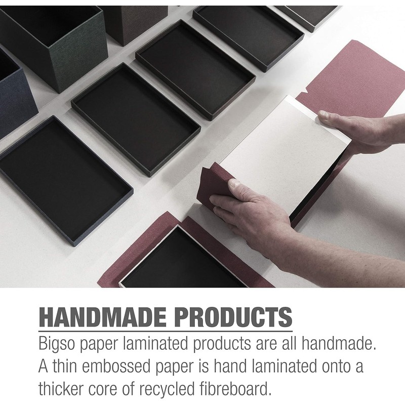 Bigso Birger 2-Drawer Fiberboard Label Frame Document Letter Box |