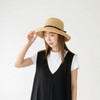 Claire2 UK-H141 Women's Raffia Hat, Ribbon, Raffia Hat, Capellin, UV