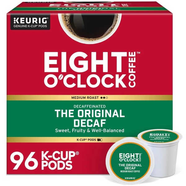 Eight O'Clock Coffee Decaf Single-Serve Coffee K-Cup Pods Medium Roast
