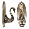 NUOLUX 2psc Swan Style Curtain Tieback Hooks - Bronze