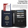 RFID Blocking Passport Holder Wallet – Leather Travel Case with