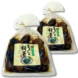 Boiled Shiitake Mushrooms, Whole Shiitake Mushrooms, 2 Bags (7.4 oz (210 g) per Bag) [Slowly Boiled Shiitake Mushrooms] Side Dishes, Chopsticks, Lunch Box, Chirashi Sushi (Room Temperature Flight)
