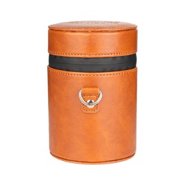 7artisans Universal Leather Lens Waist Bag - Anti-Fall, Waterproof, Pressure-Resistant - Micro Single Lens - Orange - 1 Pound - 120mm H