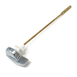 Side Mount Toilet Lever Handle, Single-Piece 9.5 inch Universal flush handle with Chrome Finish and Plastic Locknut anti rust, Replacement kit that Fits most side mount tank toilets.