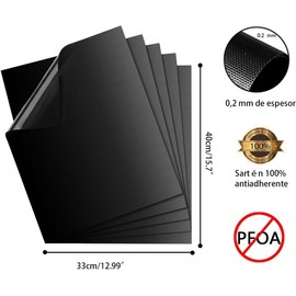 Estera para Parrilla Juego, Grill Mat Reutilizable, Tapete de Silicona para Hornear Ntiadherentes Resistentes a Altas Temperaturas, Tapete para Hornear Aplicar para Parrilla Grill, Asadores de Carbon