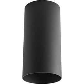 Cylinder Collection 6" Modern Outdoor Ceiling Light Black