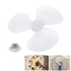 White 3 Leaves Clear Fan Blade Replacement for 12 Inch