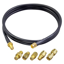 ACONRFTOL SMA Cabel 1M and 5PCS SMA to SMA Coaxial Adapter SMA Male to SMA Female RF Coaxial Cable SMA to SMA Connector SMA to RP-SMA Adapter for 4G LTE Router Gateway Modem Router Gateway SDR Dongle