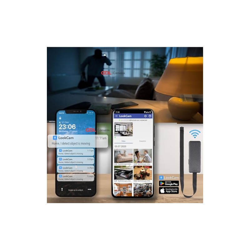 Mini Camara De Seguridad WiFi Inalambrica Flexor, Camara de Vigilancia
