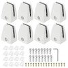 PATIKIL 1.7x1.1x2.4" Desk Divider Support Clamp, 8 Pcs Aluminum Desk