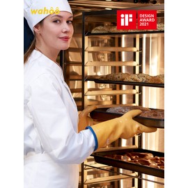 LANON Protection Wahoo Liquid Silicone Smoker Oven Gloves, Food-Contact Grade, Heat Resistant Gloves for Cooking, Grilling, Baking, Yellow, L/9