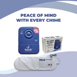 Blue Jay an Elite Healthcare Alarm & Pad for Bed | Fall Prevention Sensor Pad for Elderly Dementia Patients | Ring Chime and Mounting Options | Including 9V Battery, 1 Yr Warranty - 10" x 30"