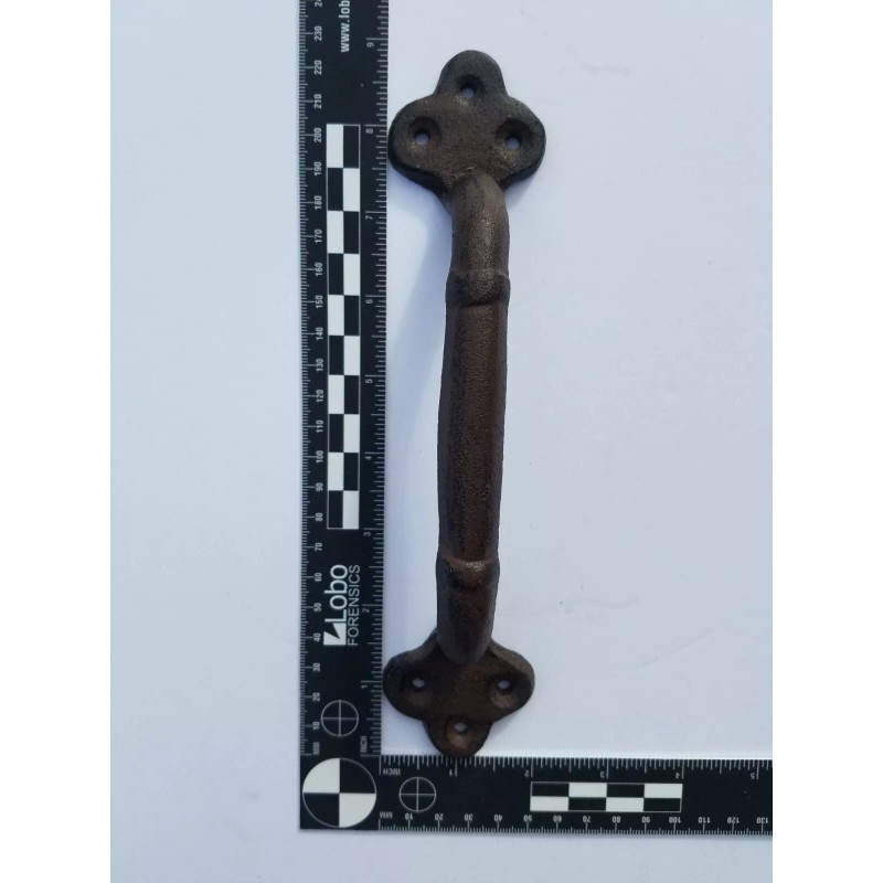 Clover 8 1/2" Barn Door Gate Pull Handle Distressed Brown