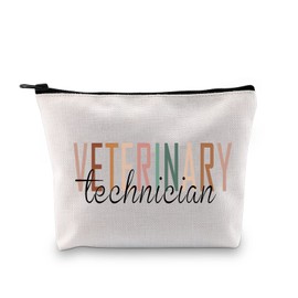 XYANFA Veterinary Technician Makeup Bag Vet Tech Student Graduation Gifts Vet Tech Cosmetic Bag Veterinarian Thank You Gift (VETERINARY technician)