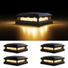 Solar Light Outdoor 4 Packs, Waterproof Solar Powered Post Cap