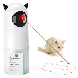 PETTEC® Katzen Laserpointer Automatisch [24/7 Katzen BESCHÄFTIGUNG] - Interaktives Katzenspielzeug elektrisch - Katzen Laserpointer - Katzen Beschäftigung Interactive Cat Toy - Laser Pointer Kätzchen