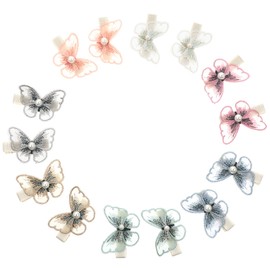 14pcs Butterfly Pearl Hair Clip Hair Barrette Fairy Butterflies Hairpin Hair Pin Bangs Hairpin Hair Accessories Hair Clips Butterflies Decor Headdress Butterflies Hairpins