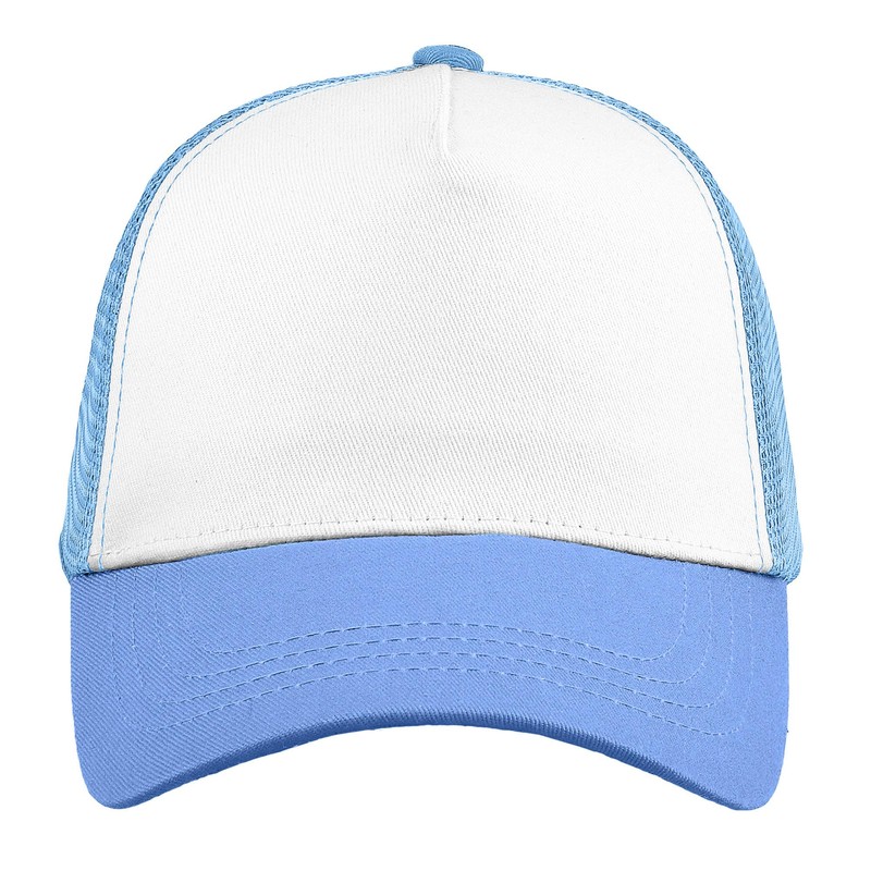 Falari 5-Panel Mesh Baseball Cap, Trucker Hat, Structured Plain Design,
