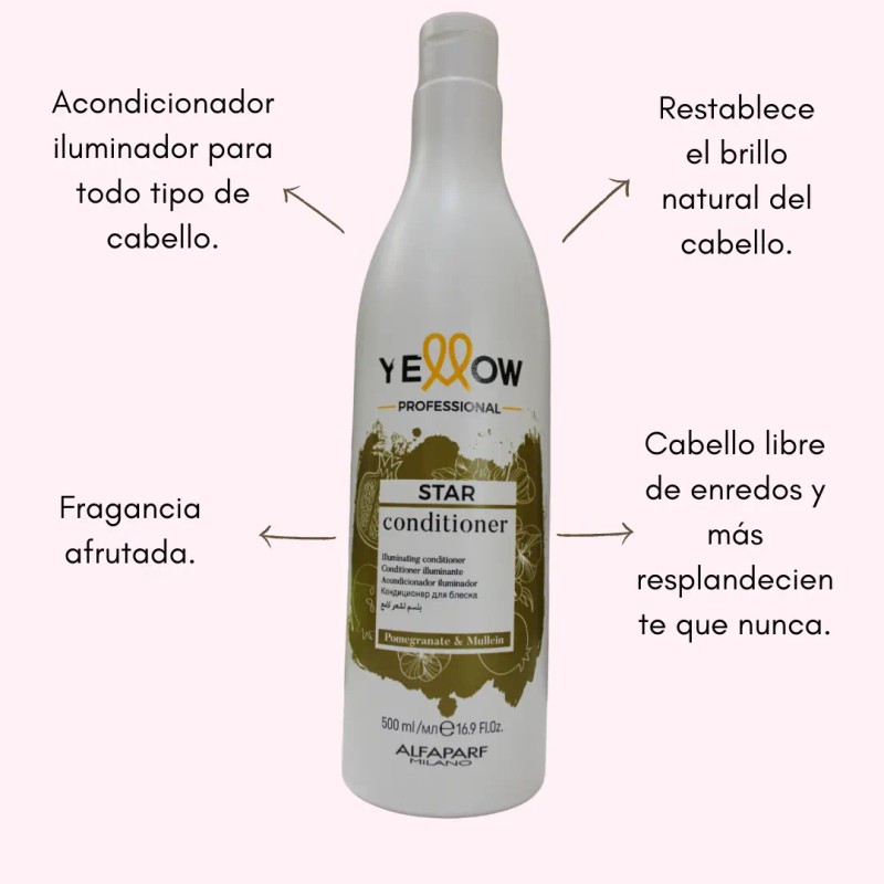 Acondicionador Iluminador Star Yellow 500ml Brillo Suavidad